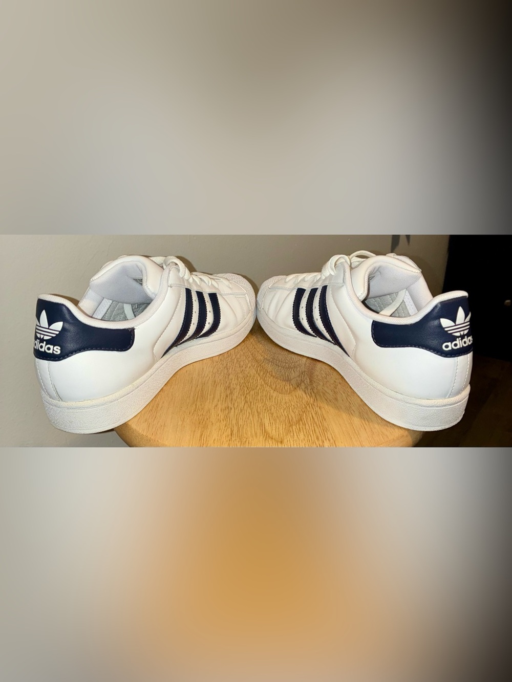 Adidas Superstar II Sneakers in white and navy blue - Picture 5 of 11
